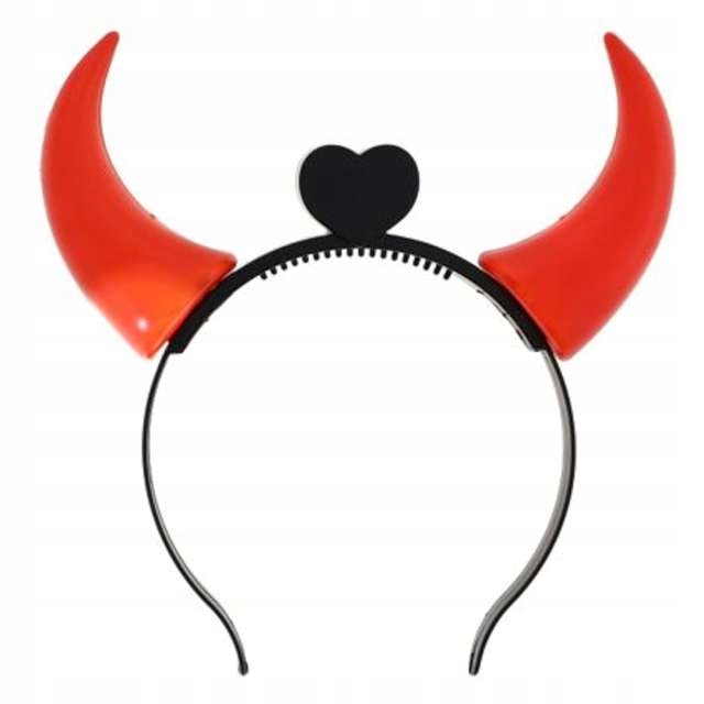 Opaska diabeł ŚWIĘCĄCE czerwone ROGI DIABLICA diabelskie przebranie LED