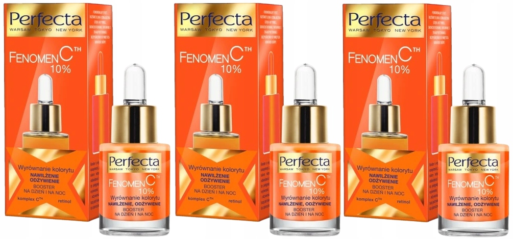 3 kusy Fenomén C Booster Perfecta 15 ml Sérum pro zralou pleť Retinol