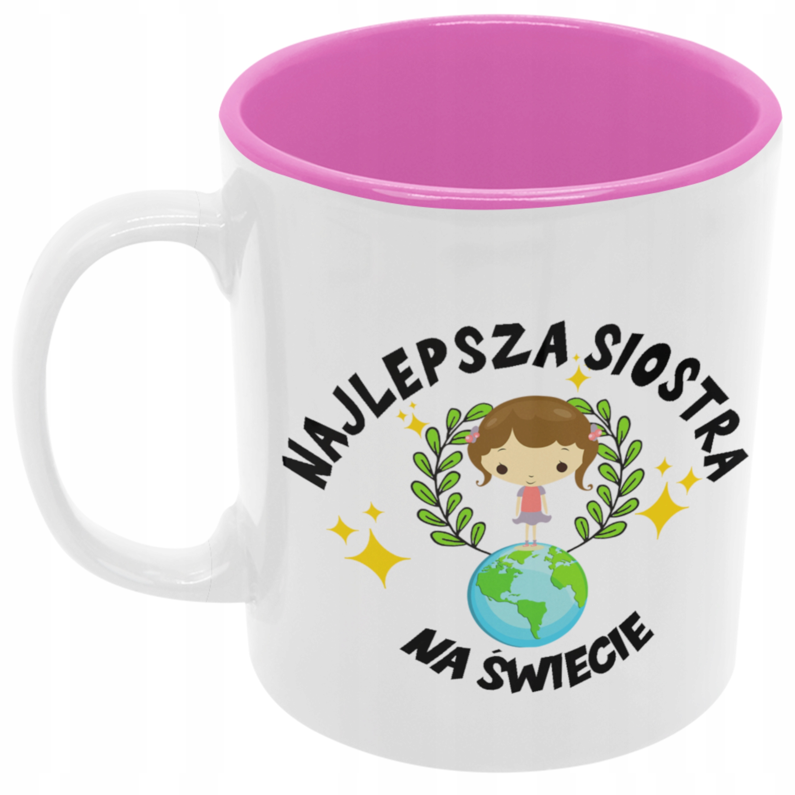 

Kubek siostry dla siostry różowy