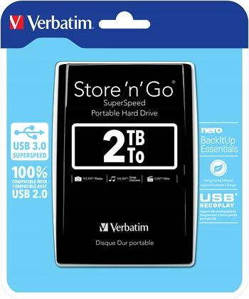 Verbatim Store´n´ Go 2,5" 2TB Usb 3.0 černý