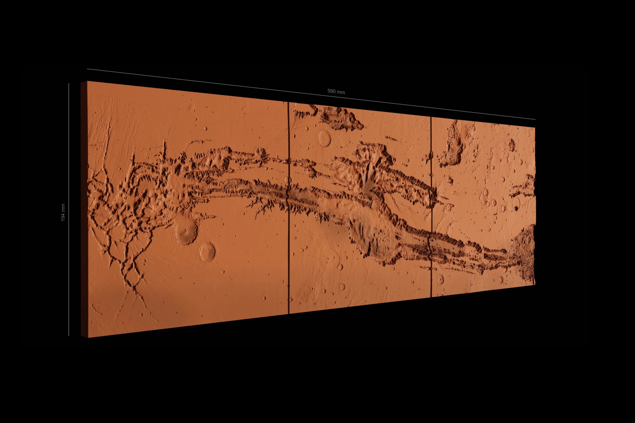 Spacecrafting Valles Marineris Panorama 60 cm x 20 cm Odliatok Mars