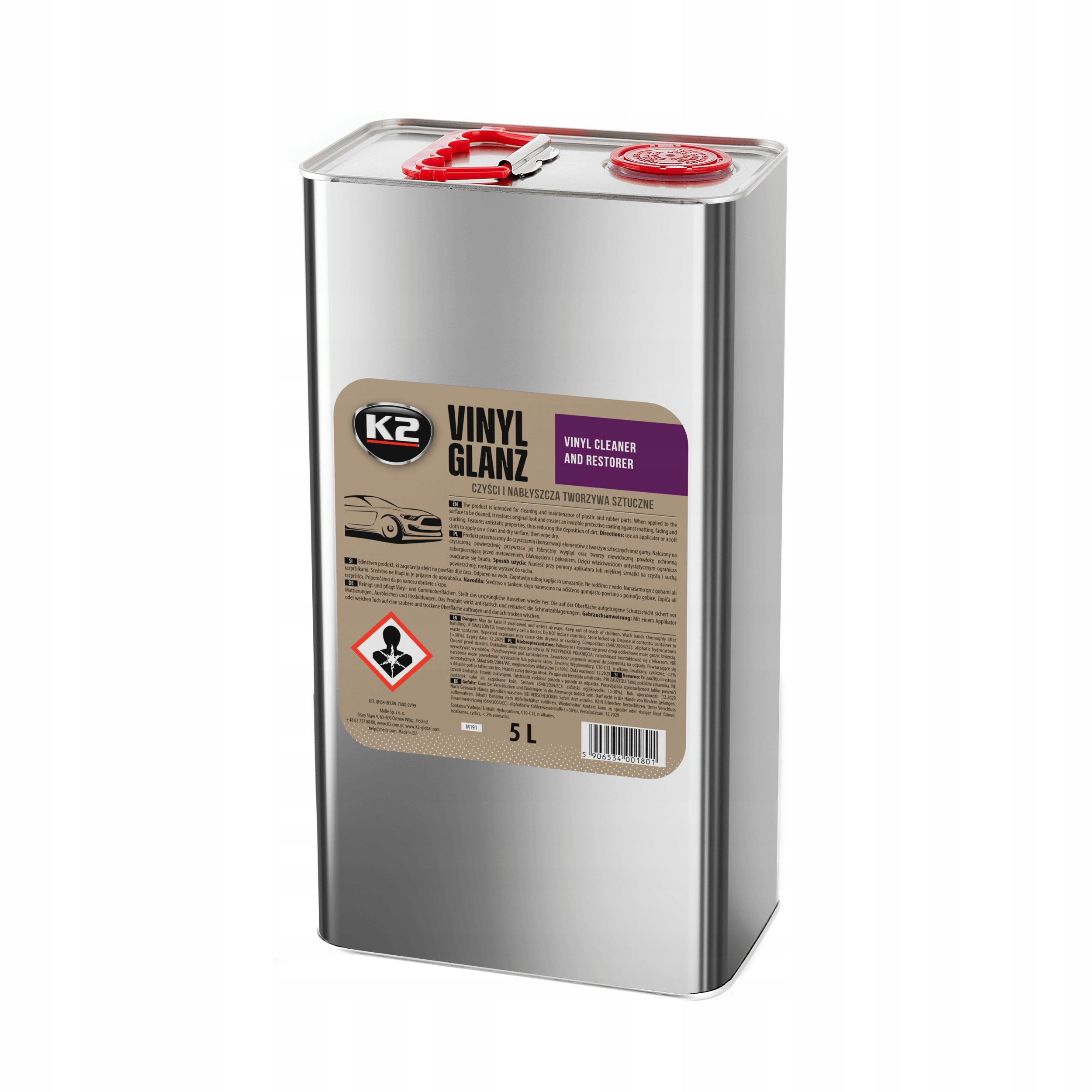 K2-VINYL GLANZ 5L DO GUMY I PLASTIKOW M191 K2