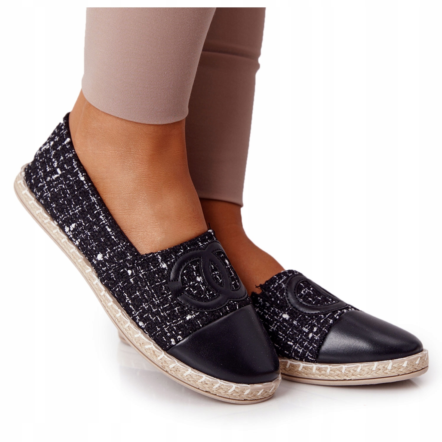 

Eleganckie Damskie Espadryle Czarne r.38