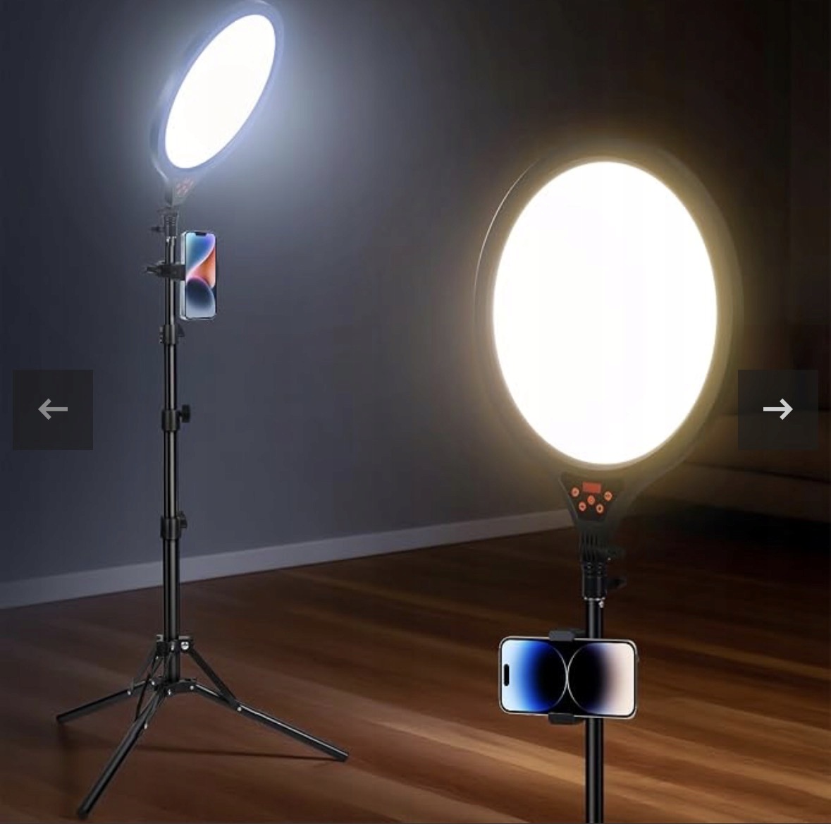 Studyjna Lampa Okrągła Panel Led 24W 2700-5700K do zdjęć video+statyw+pilot