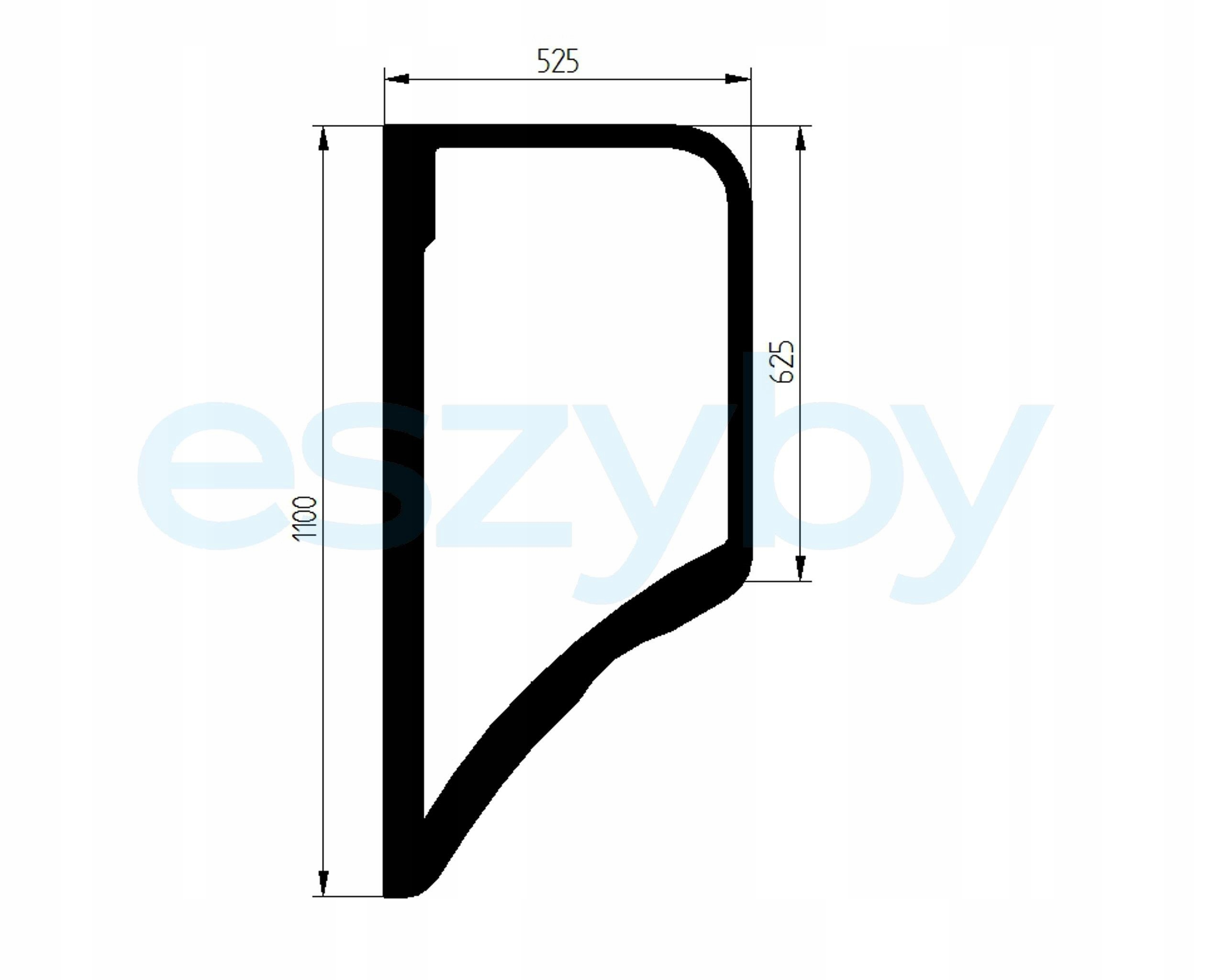 sklo minibagr Cat boční levé 227-4223