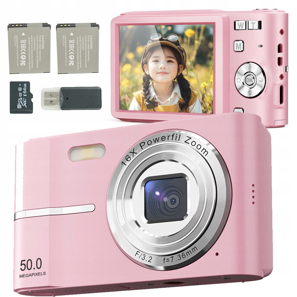 50MP 2.4PALCOVÝ Digitální Fotoaparát S 16X Digitálním Zoomem A Stabilizací Obrazu