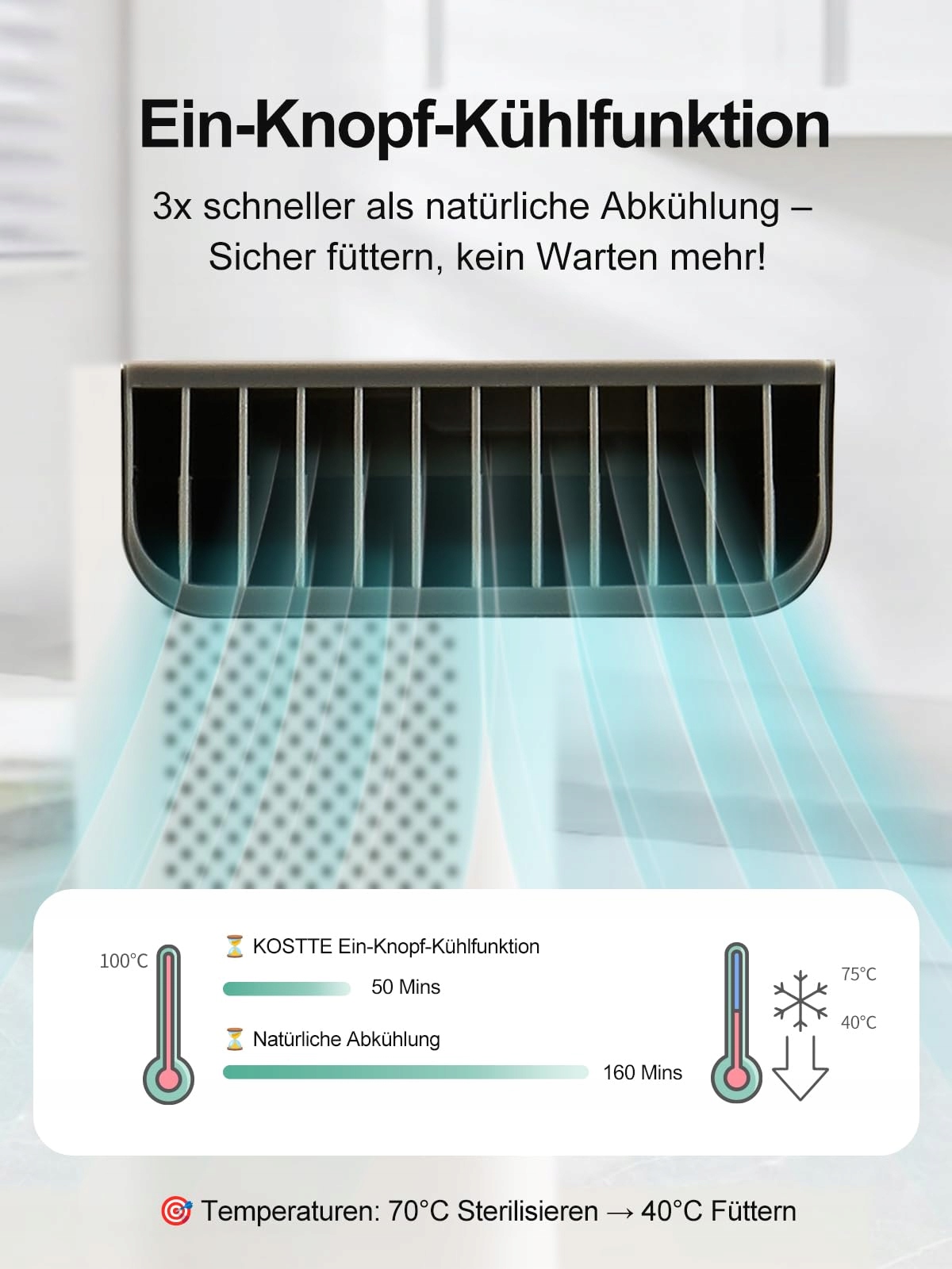 KOSTTE Inteligentny Podgrzewacz Do Butelek 1.5L Szybkie Przygotowanie — miniatura 6