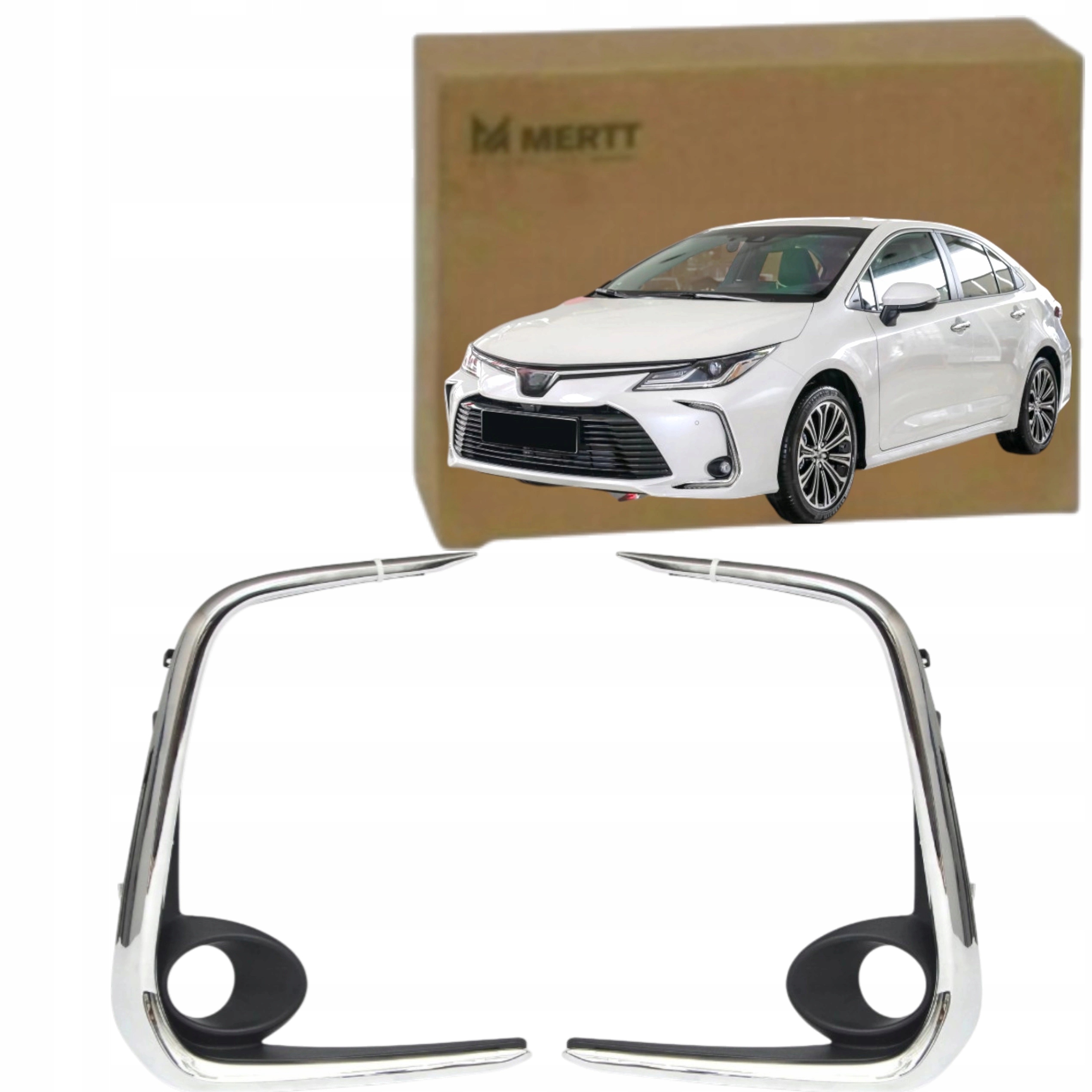 Atrapy Nárazníku Přední Pravá Chrom Toyota Corolla Sdn E21 Sedan 19-22