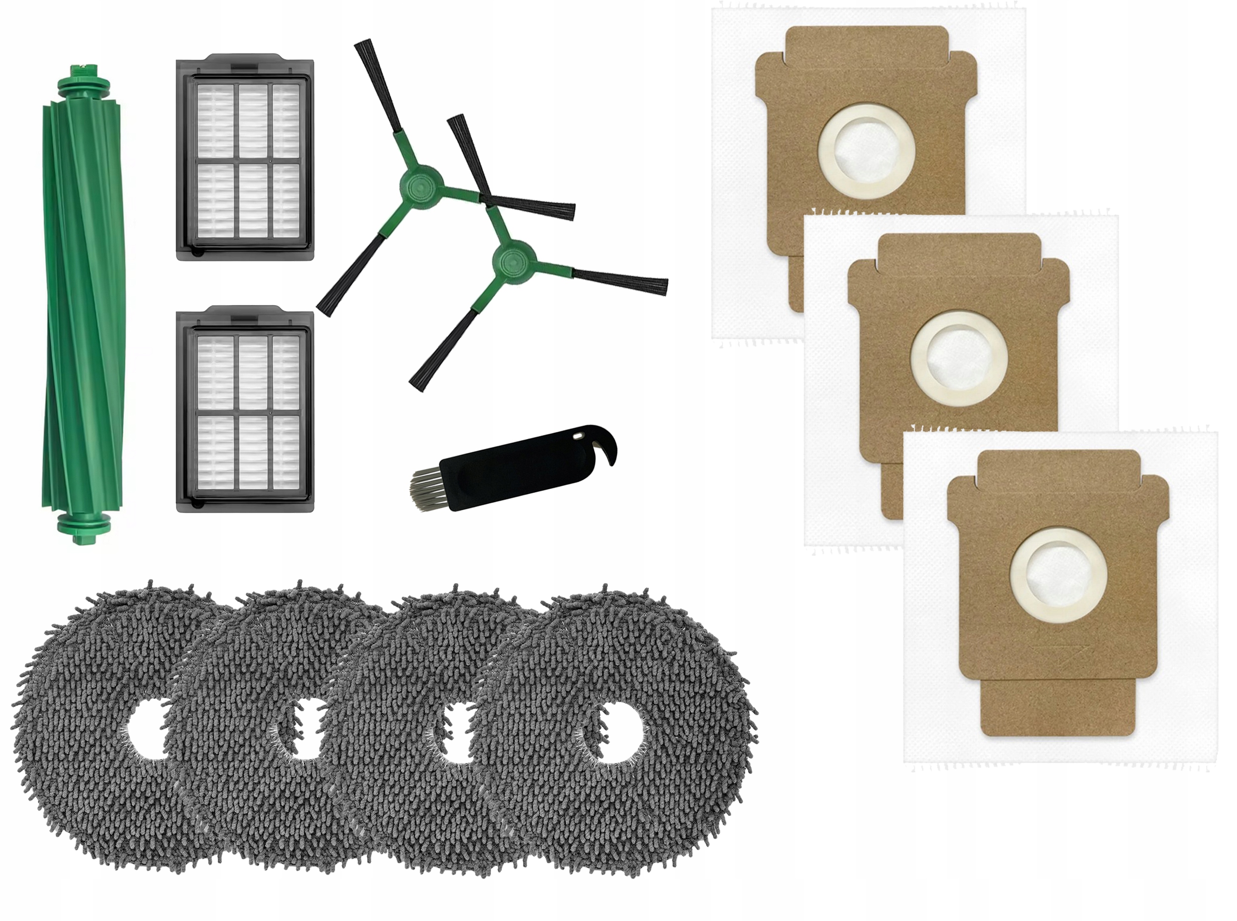 Zestaw Filtry Szczotki Mopy Worki do iRobot Roomba 405 Combo 505 Combo Plus