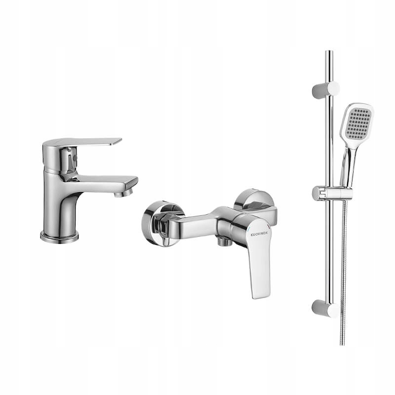 

Bateria Umywalkowa + Natryskowa + Zestaw Na Drążku