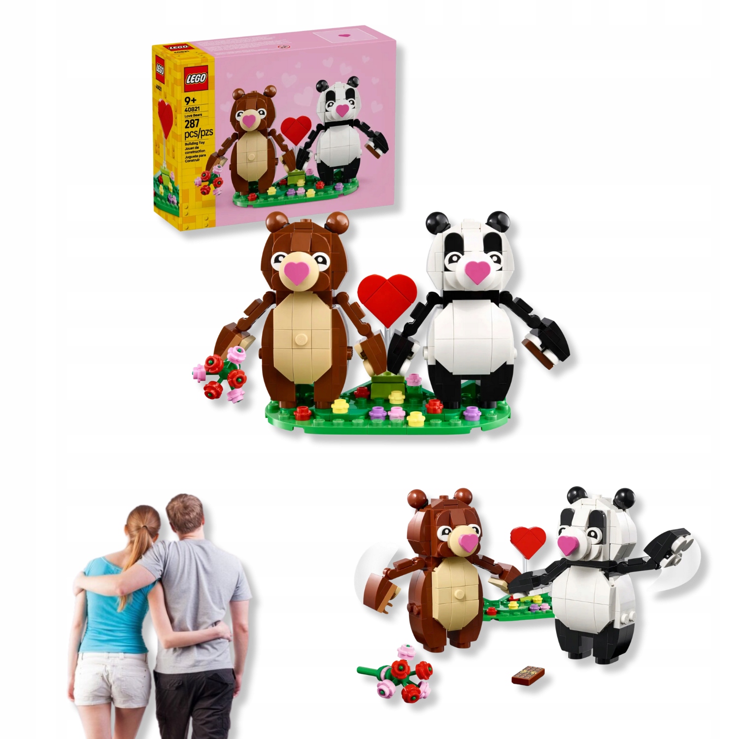 Lego 40821 Okolicznościowe Zakochane niedźwiedzie na Walentynki