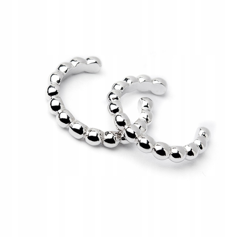 KOLCZYKI SREBRNE NAUSZNICE EAR CUFF KULECZKI
