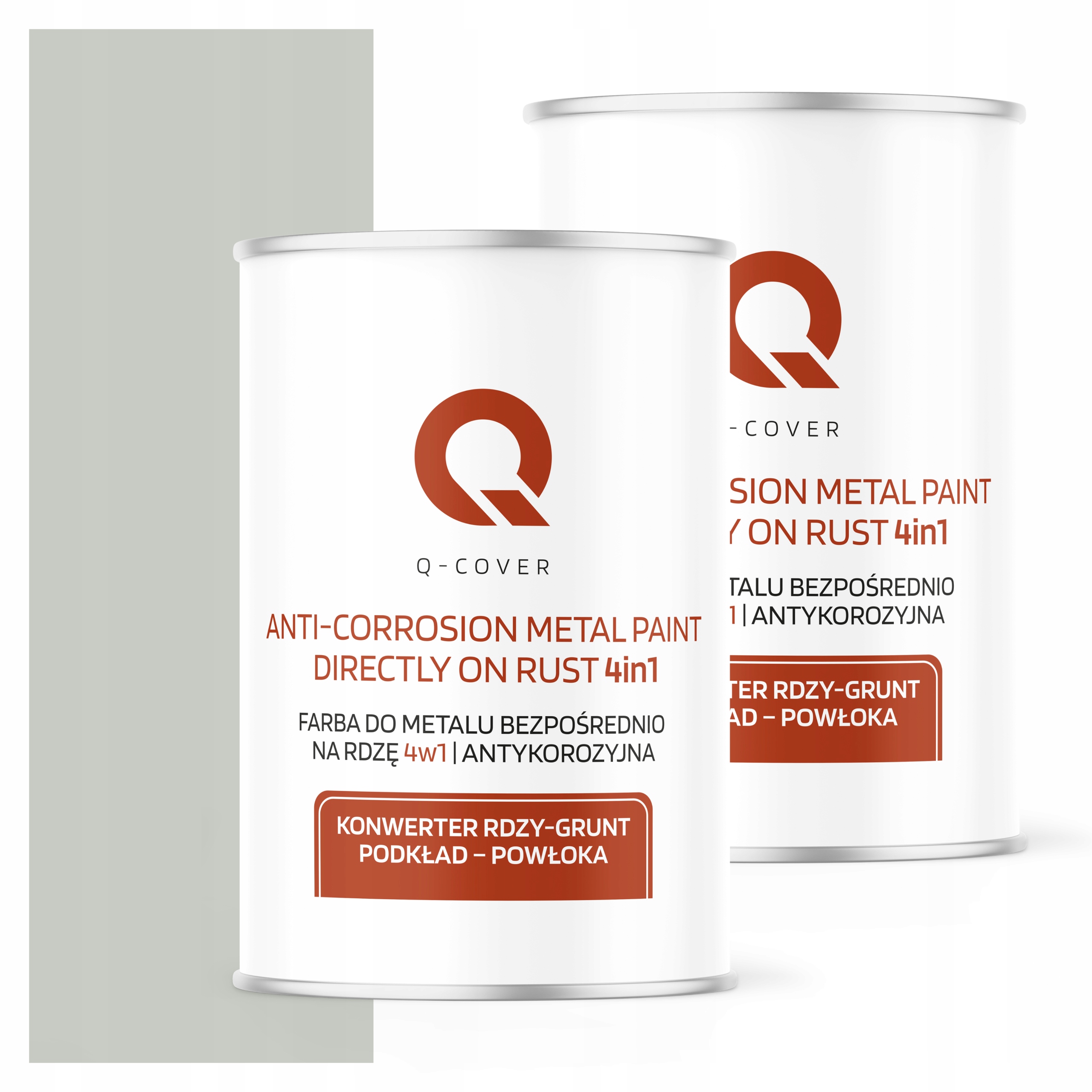 Farba Priamo na hrdzu Kov Pozinkovaný Hliník Oceľ 1L 4v1 Mat Biely Papyrus