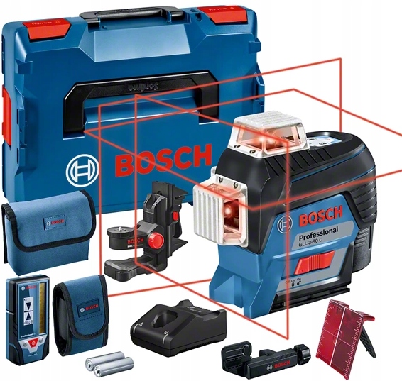 Bosch Laser Liniowy Gll 3-80 C LR7 wykrywacz
