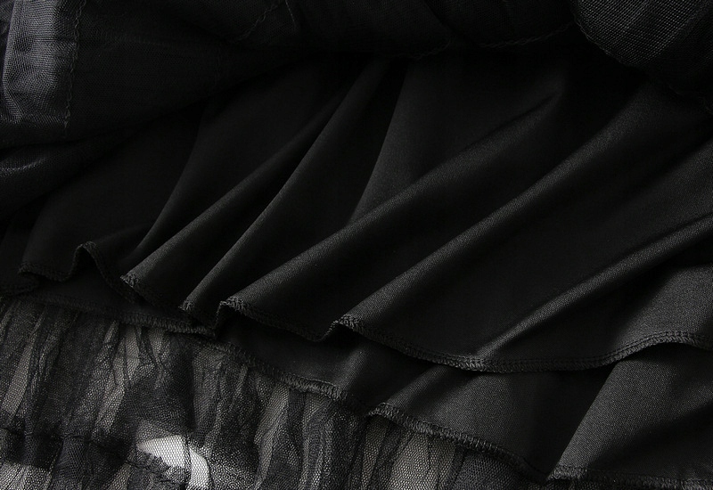 ZWIEWNA DŁUGA PLISOWANA TIULOWA SPÓDNICA NA GUMCE Wzór dominujący bez wzoru