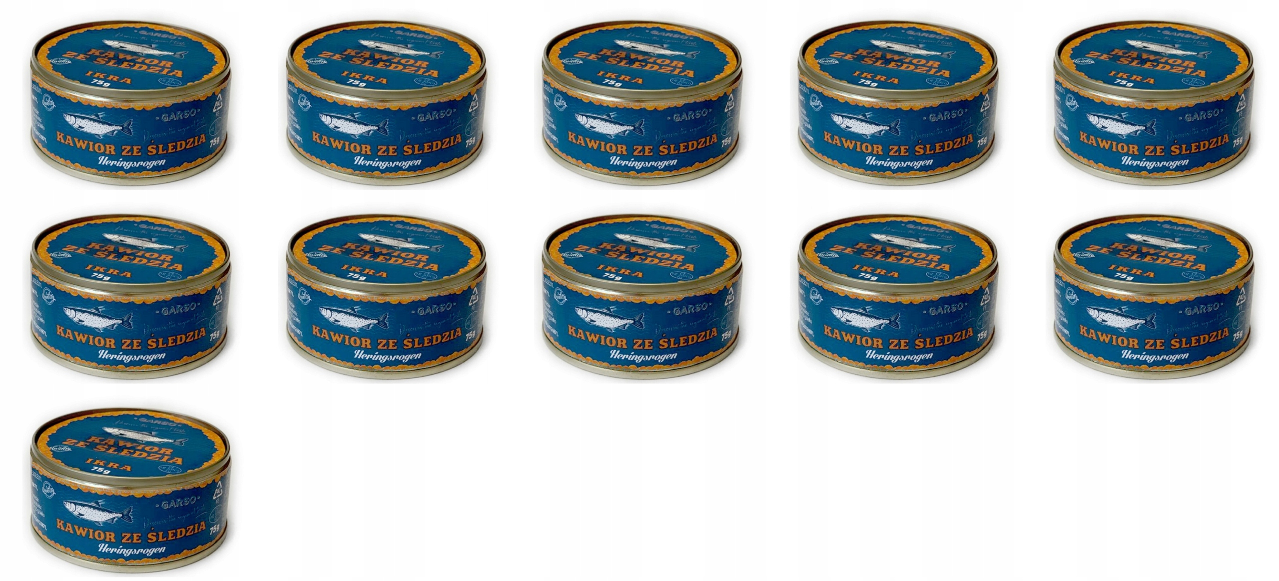 Kawior ikra ze śledzia Garso delikatny smak 11 x 75 g