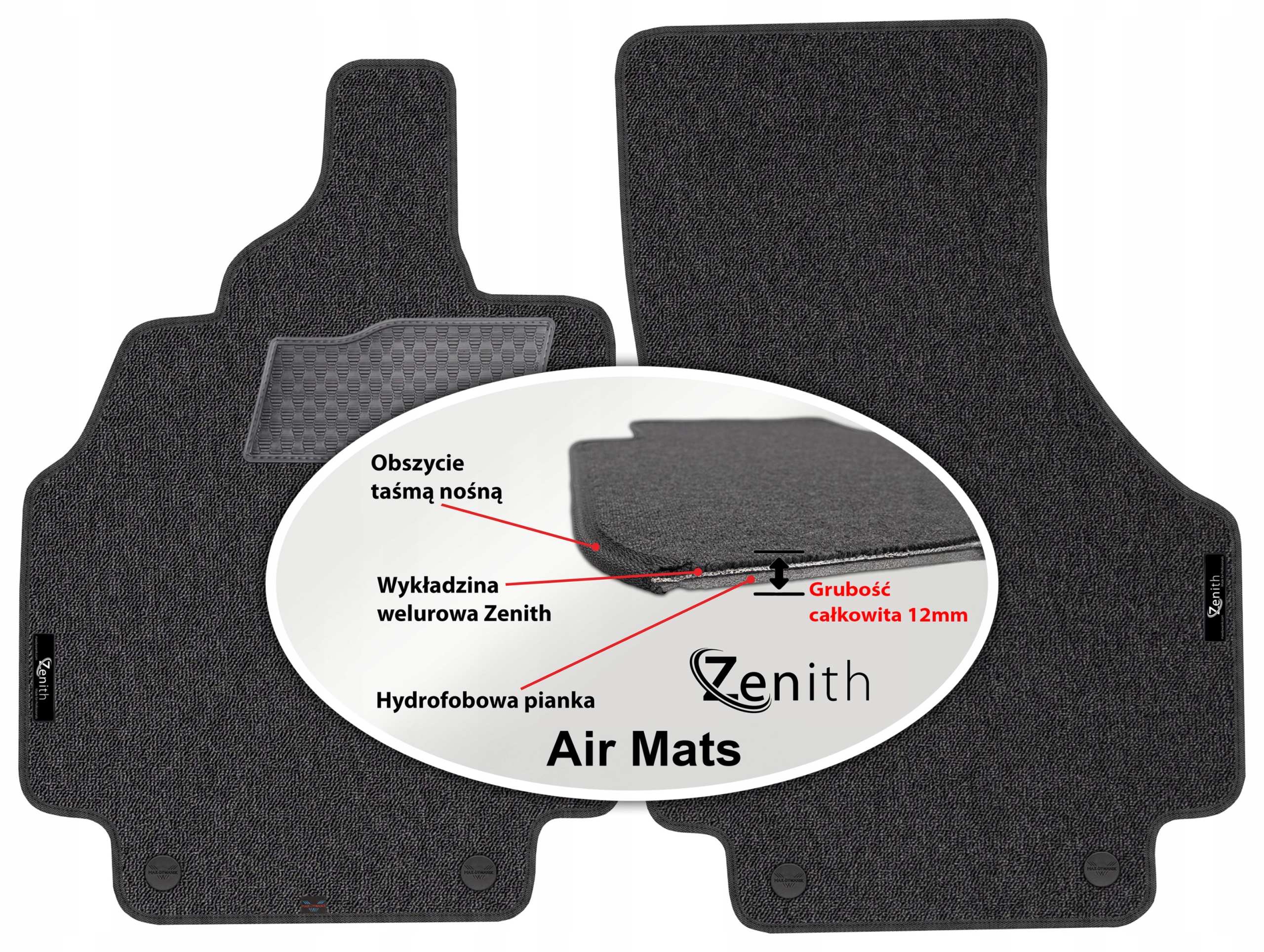 Audi R8 I Coupe 2007-2015 Velurové koberce do auta Zenith Air Mats
