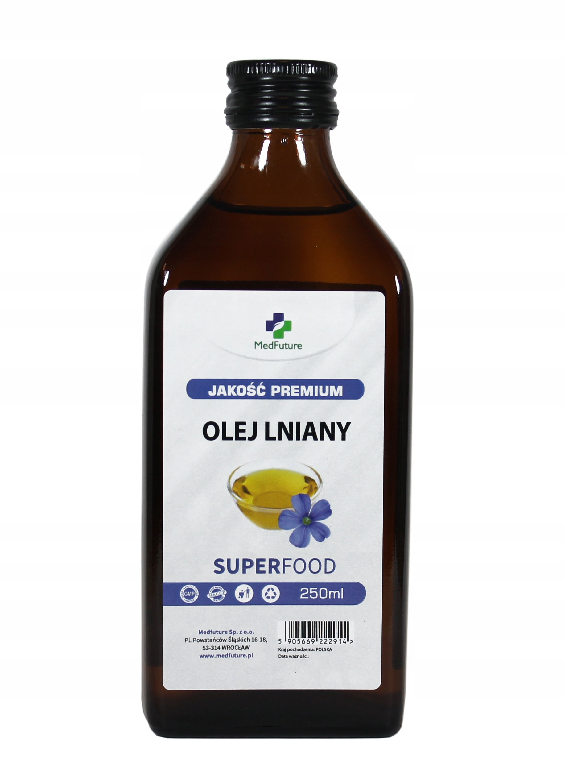 

Olej Lniany 250ml Tłoczony Na Zimno nierafinowany