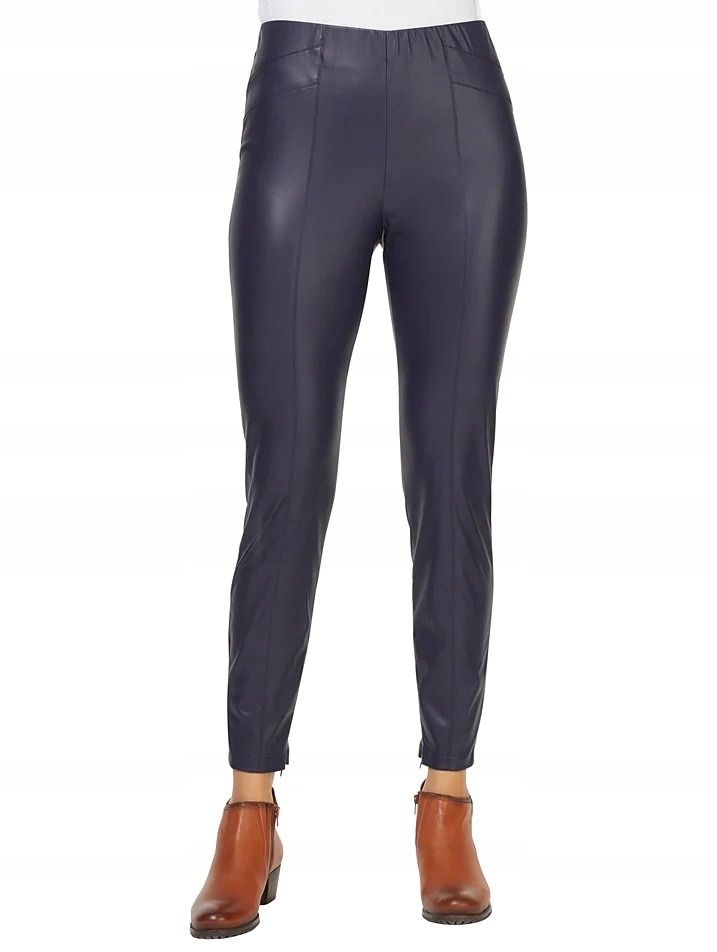 LINEA TESINI SPODNIE TREGGINSY SKÓRZANE 42/44 Kolekcja Linea Tesini