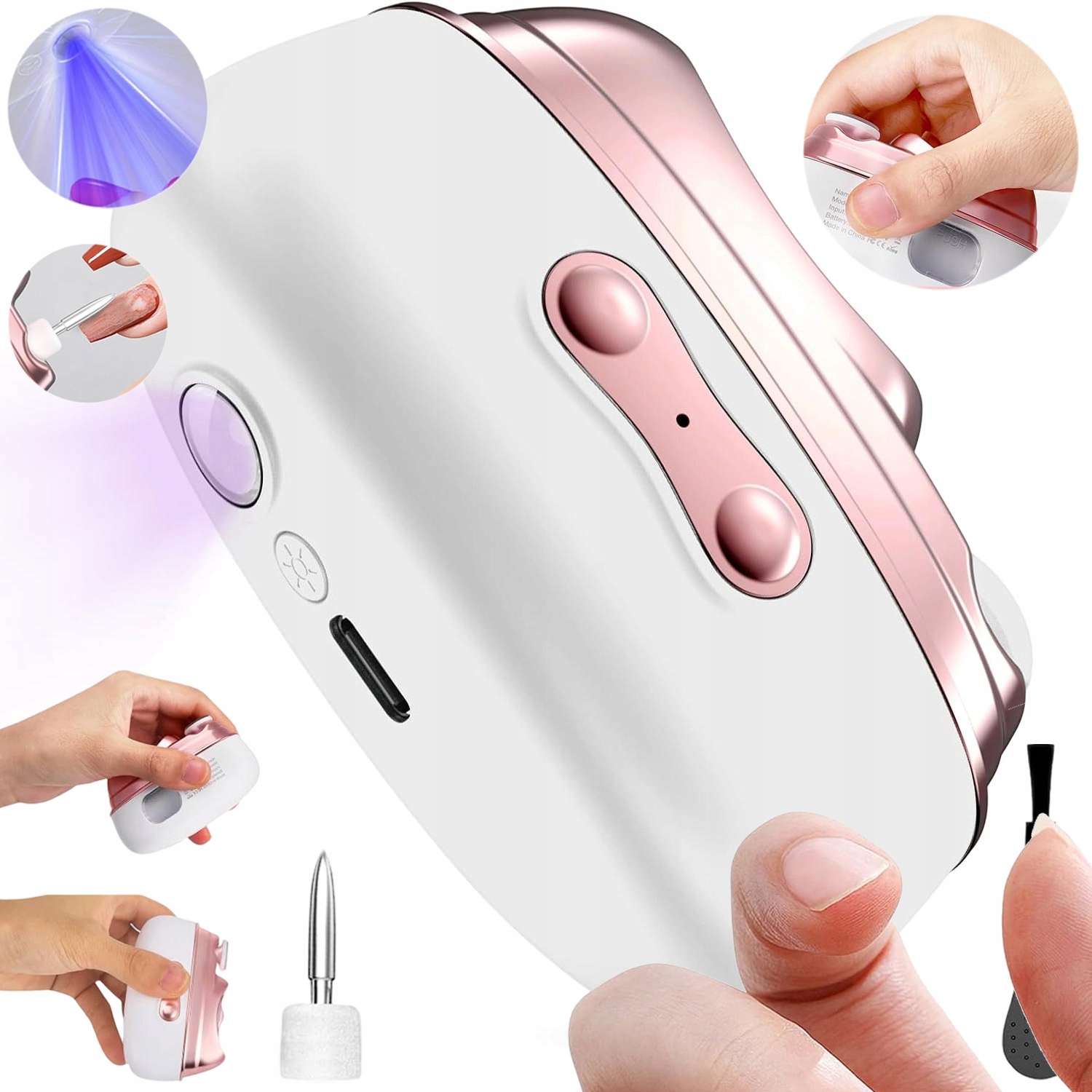 Elektrický Kleštičky Na Nehty 3V1 S Nastavitelnou Rychlostí, Přenosné, Odolné