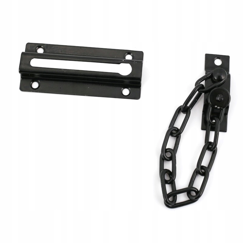 BLOKADA DRZWIOWA ZAPORNICA ZAMKNIĘCIE NA ŁAŃCUCH CZARNA Kod producenta ZAP04