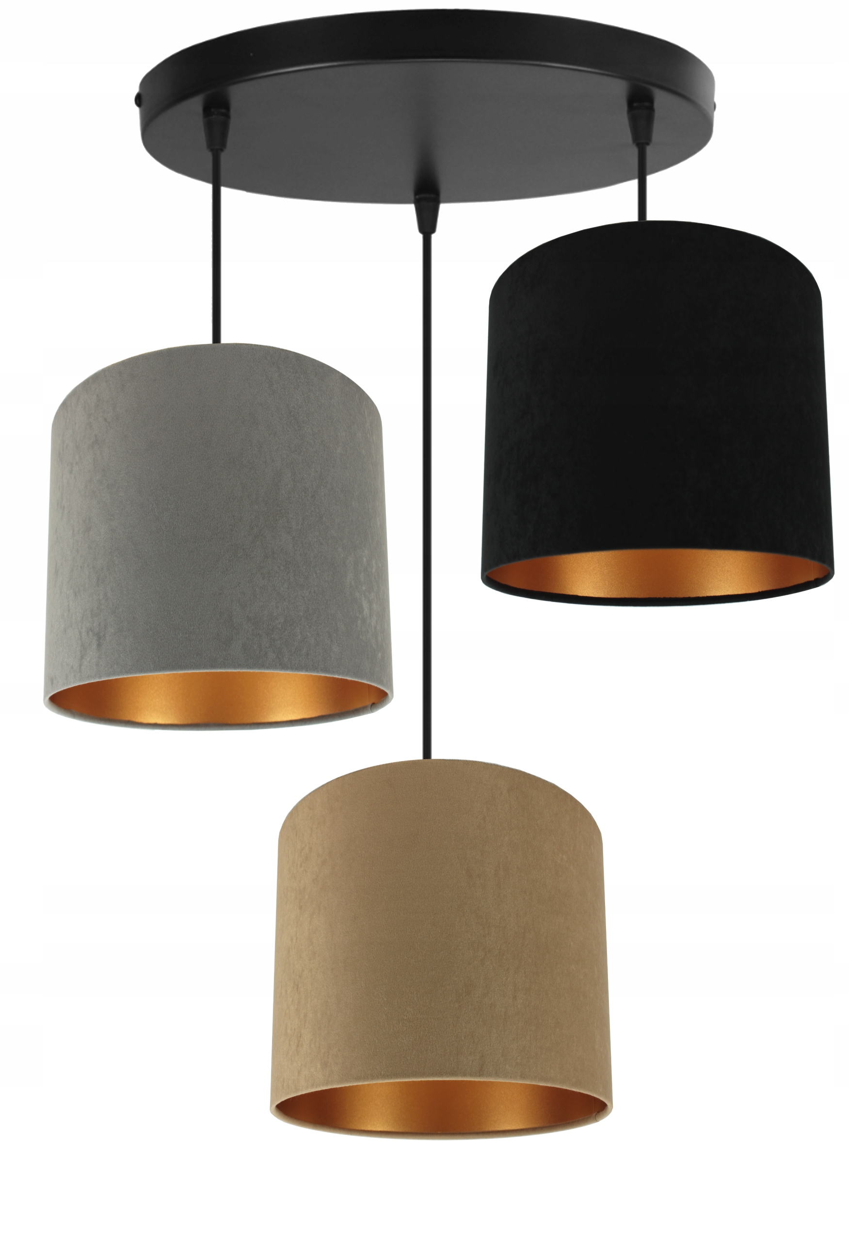 

Lampa Wisząca Sufitowa Żyrandol Abażur Welur Led