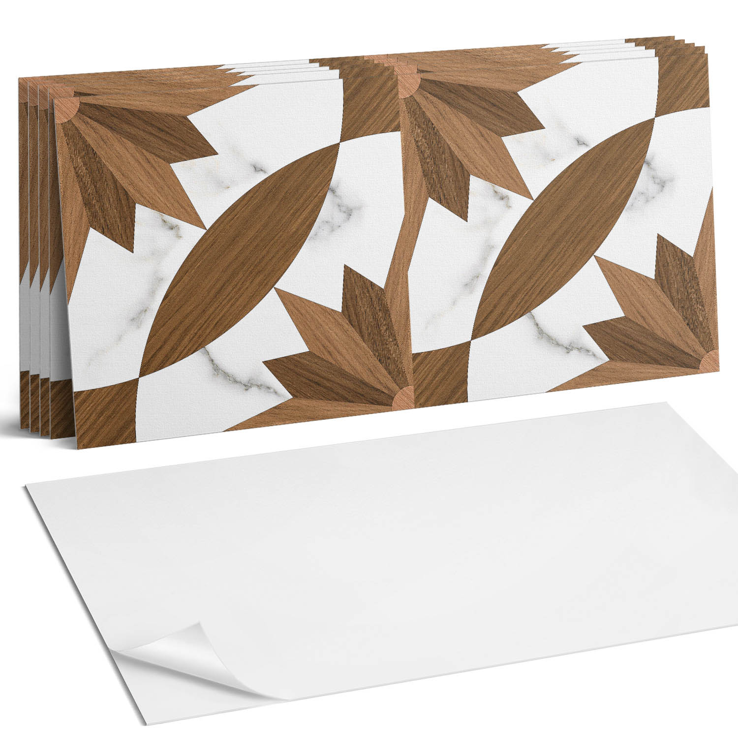 Nástenné Pvc dlaždice Samolepiace Geometrická kombinácia 6 x 60 x 30 cm