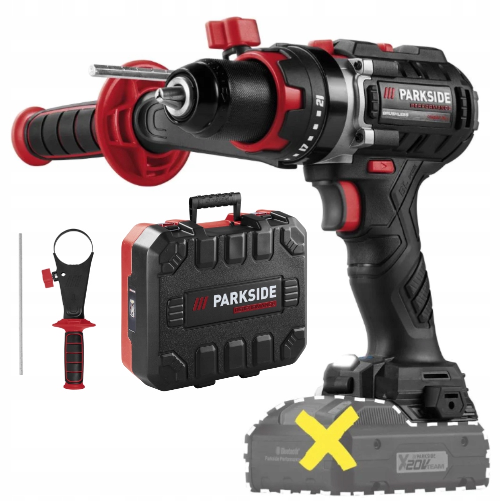 Акумуляторний ударний дриль-шуруповерт PSBSAP 20-Li C3 PARKSIDE Швидкість обертання 2100 об/хв
