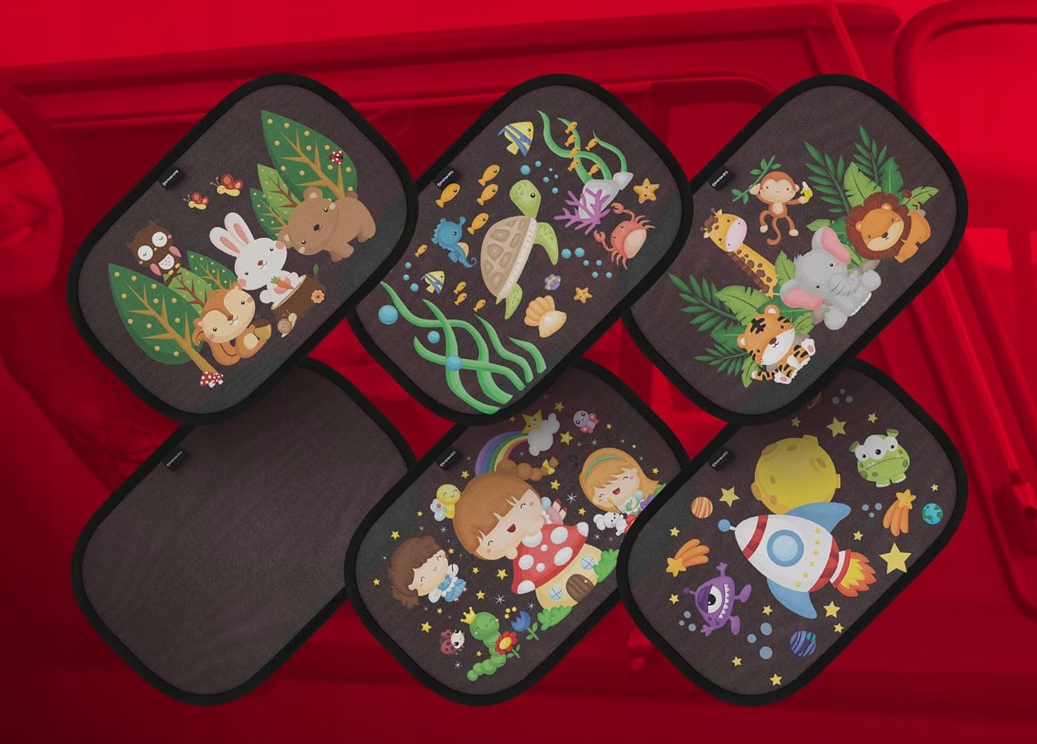 2x OSŁONY NA SZYBY SAMOCHODOWE OCHRONA UV SAMOPRZYLEPNE PRZECIWSŁONECZNE Stan opakowania oryginalne