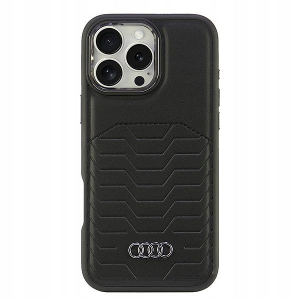 Audi Synthetic Leather MagSafe iPhone 16 Pro Max 6.9" czarny/black har