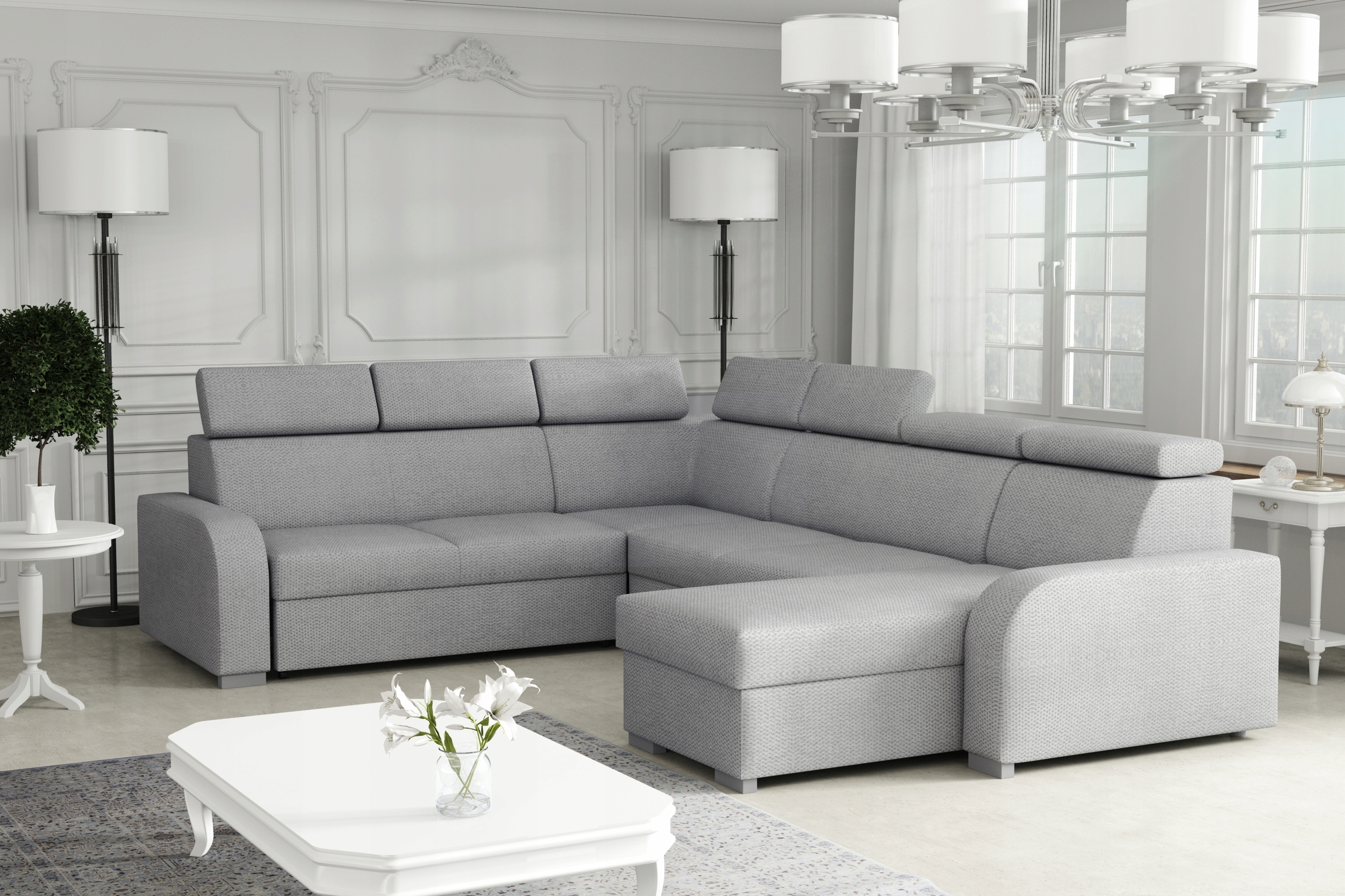 Narożnik modułowy MALMO III kształt litery U sofa Kolekcja MD-N