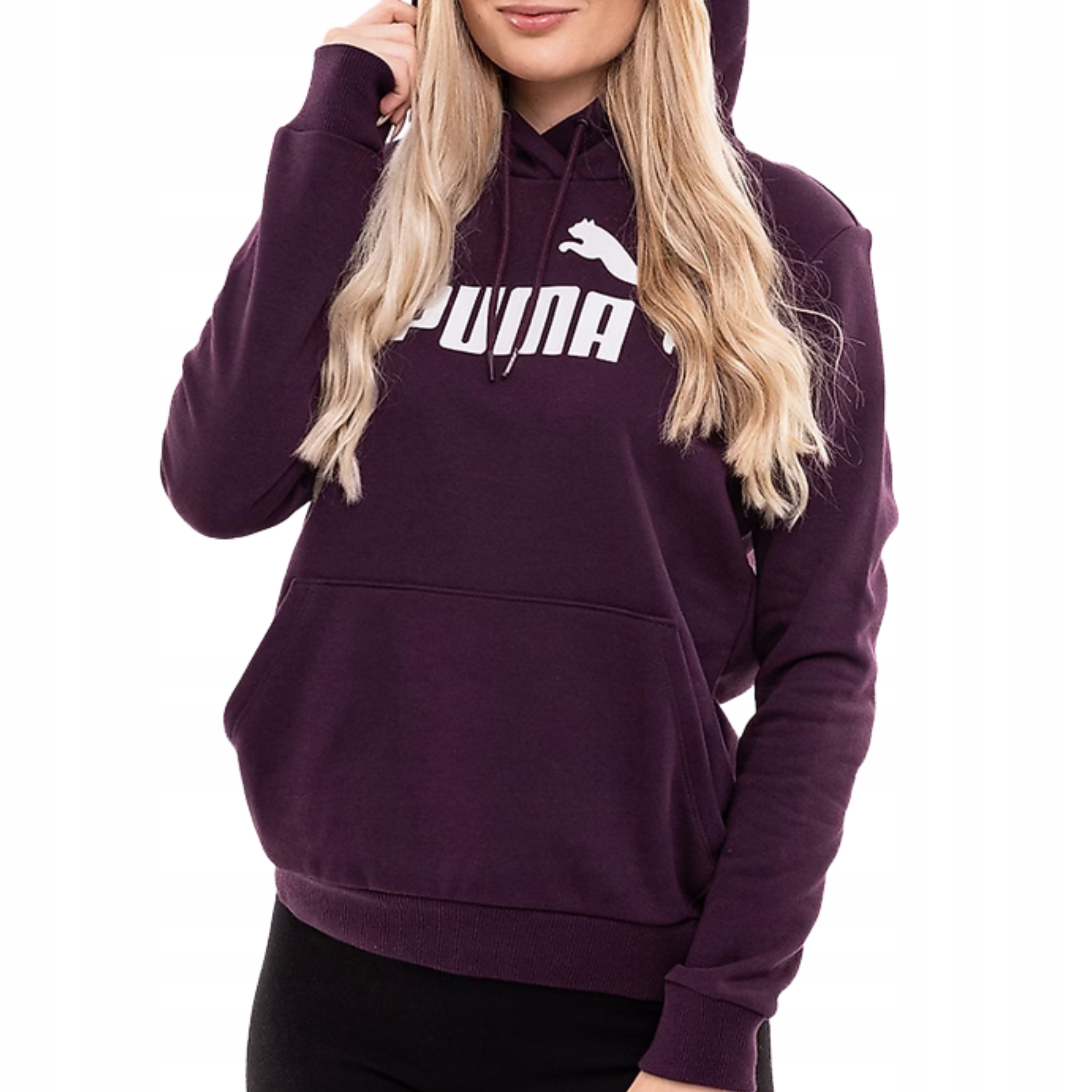 Puma Bluza Damska Młodzieżowa Bawełniana Z Kapturem Przez Głowę Kangur