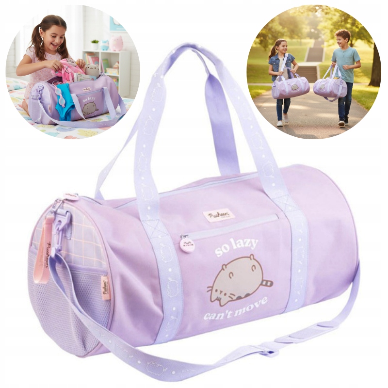 Pusheen Torba Podróżna Sportowa Dla Dziewczynki na Basen Damska Weekendowa