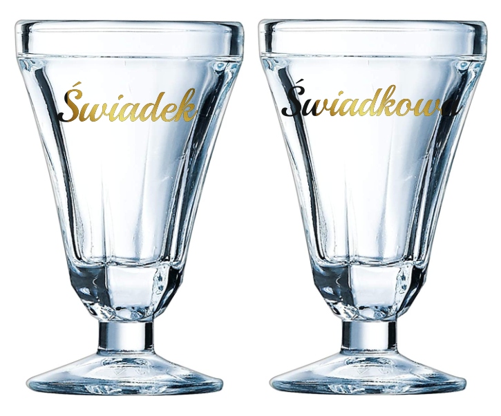 

Kieliszki oszukane Złoty świadkowie 15ml wesele