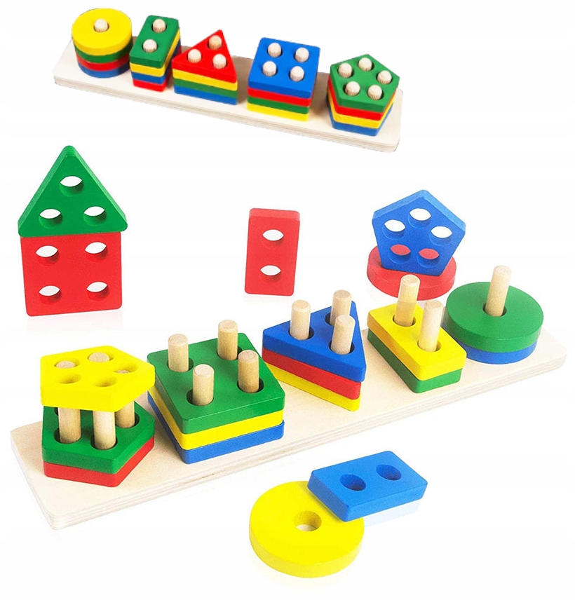 

Sorter Układanka Drewniana Montessori Kształty