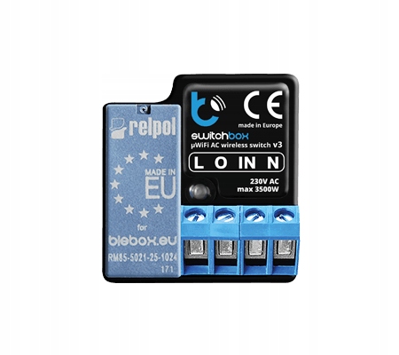 

przekaźnik switchBox V3 Blebox Wifi 3500W Pomiar