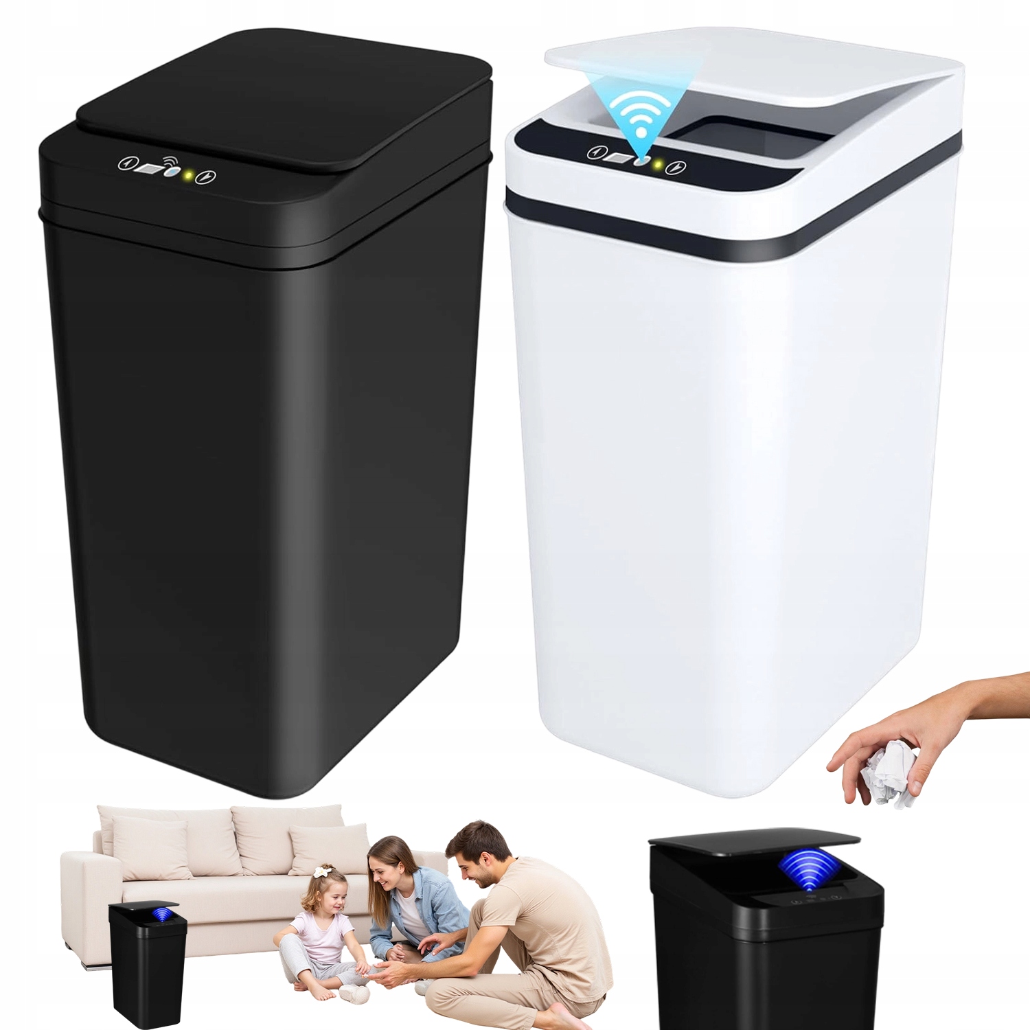 Automatický Odpadkový Koš 12 L S Voděodolnými Senzory Do Kuchyně A Koupelny