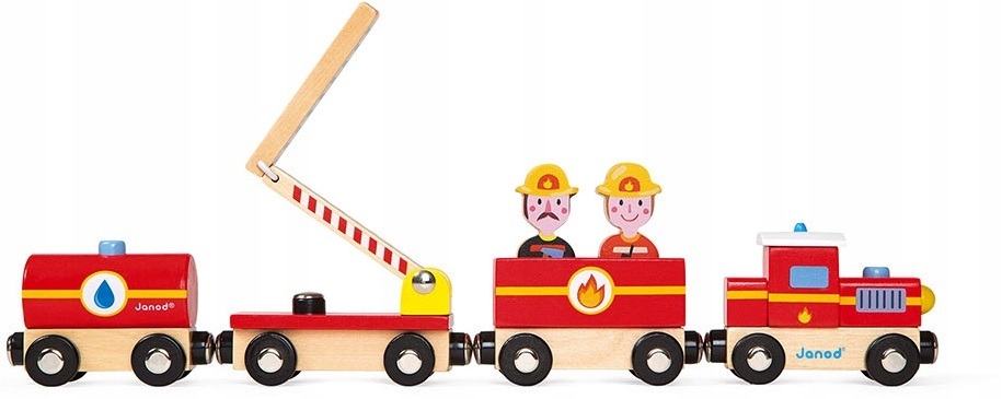 

Straż Pożarna drewniany pociąg kolejka Story Janod