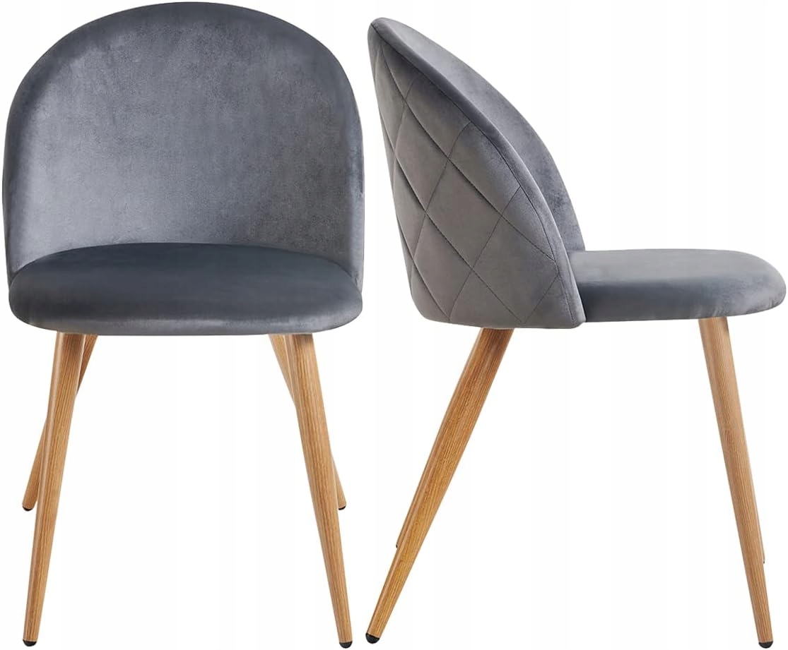 FurnitureR 2x odpočinkové kreslo velúr sivé kovové nohy obývacia izba