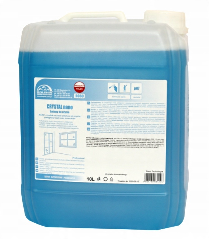 

Płyn do mycia przeszkleń Crystal nano 10L
