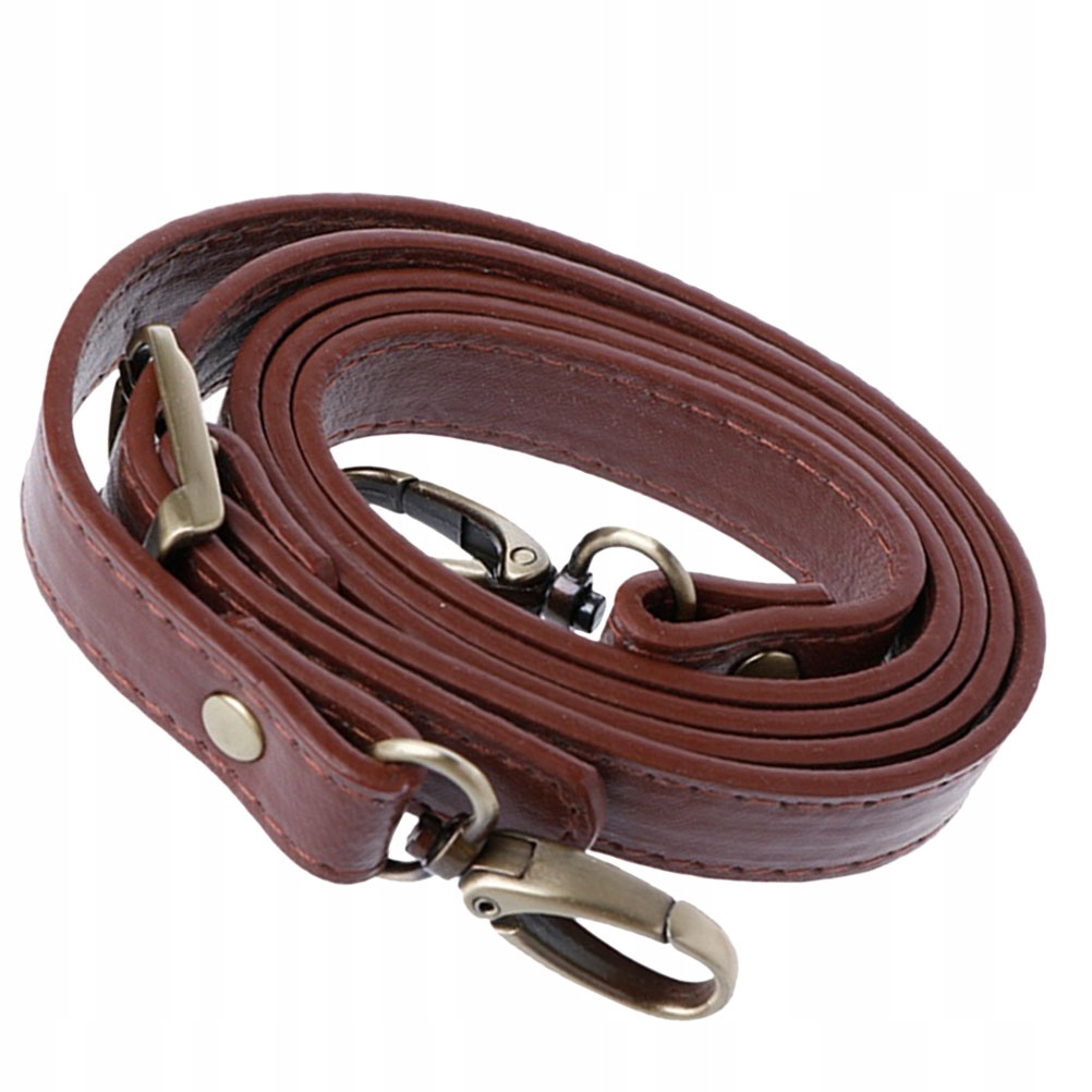 1 SZT. BRĄZOWY SKÓRZANY PASEK DO TOREB NA RAMIĘ I LISTONOSZEK