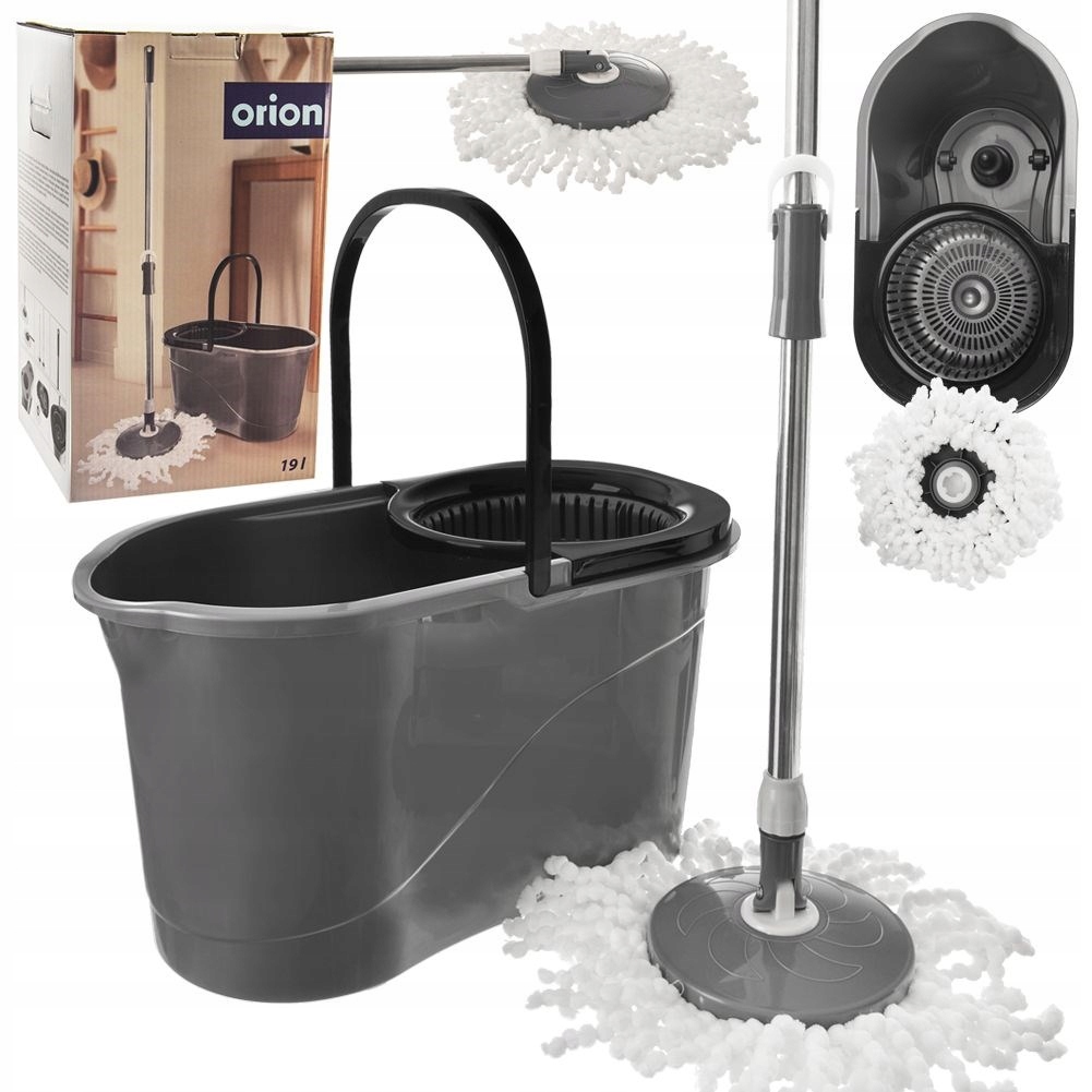 Levně Rotační rotační mop s kbelíkem na mop, kbelík se ždímačem