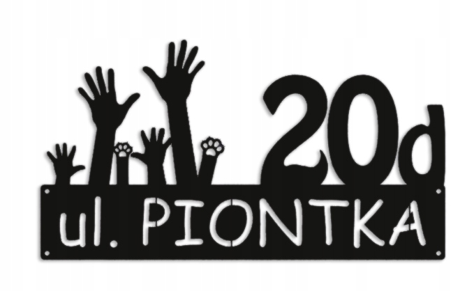 Číslo Na Dom 60 cm Tabuľa Adresa Ocel 2 mm Grafika 12