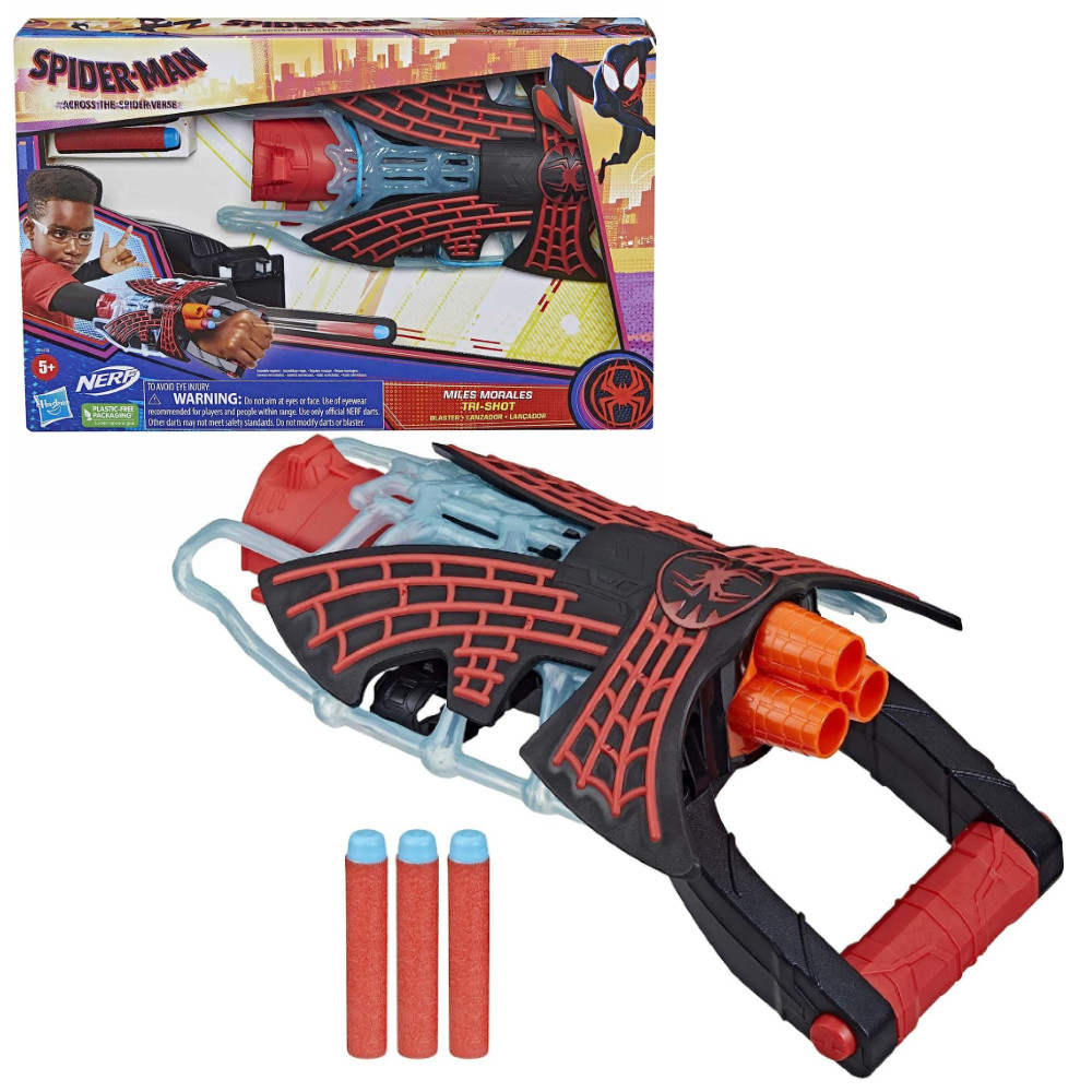 Hasbro Wyrzutnia Marvel Spider-Man NERF Miles Morales Tri-Shot Kod producenta F3734