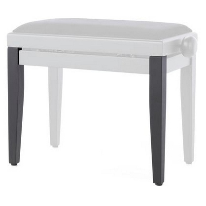 Wymienne nogi 2 szt. ława do pianina drewno Thomann KB-15BM matowy Czarny