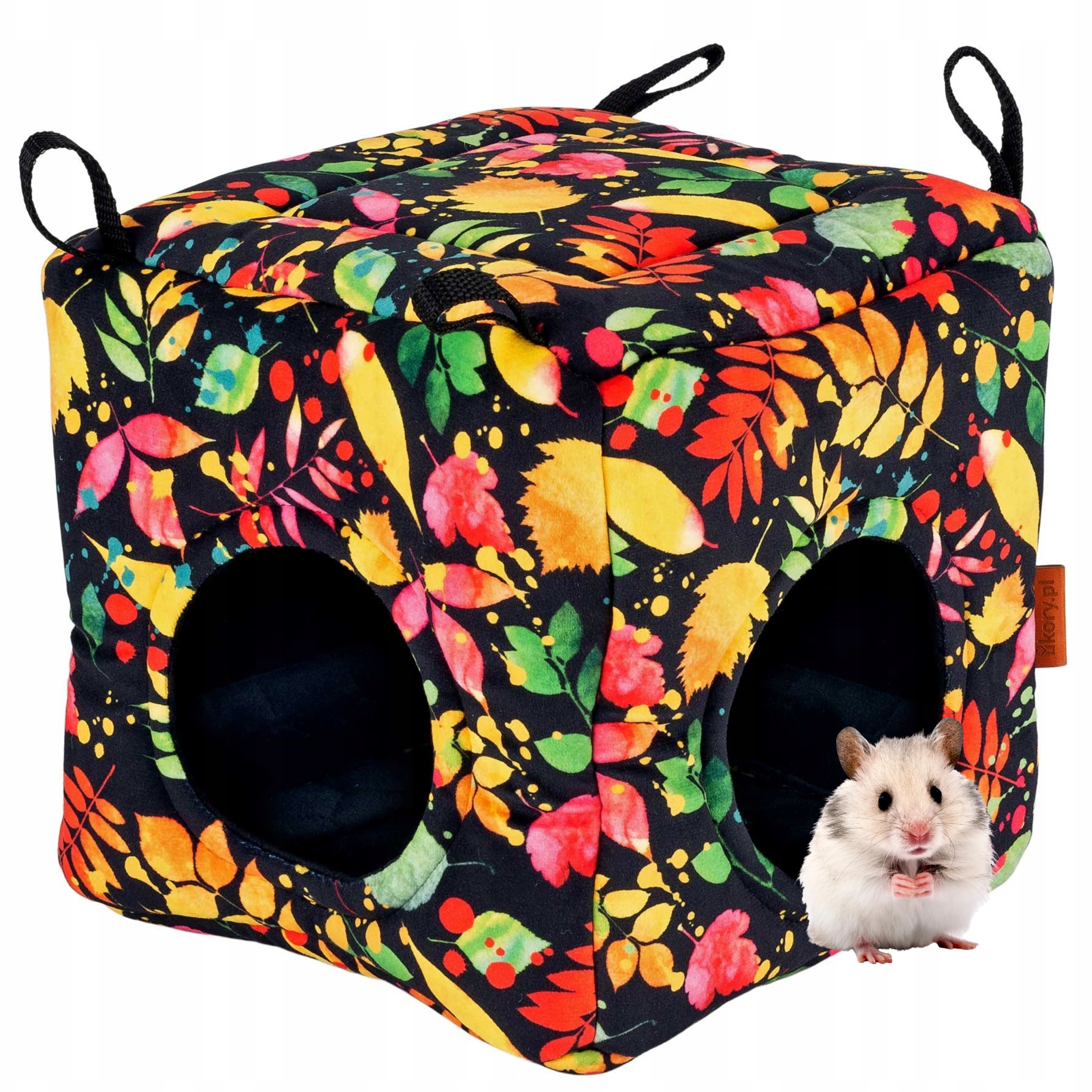 Kostka Domeček 2 Vchody Křeček Myš Králík Krysa Osmák Degu 22x22 cm uKory