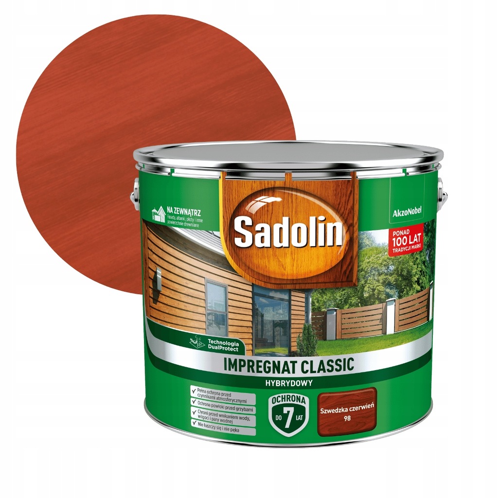 Sadolin Classic 9 L Švédská Červená