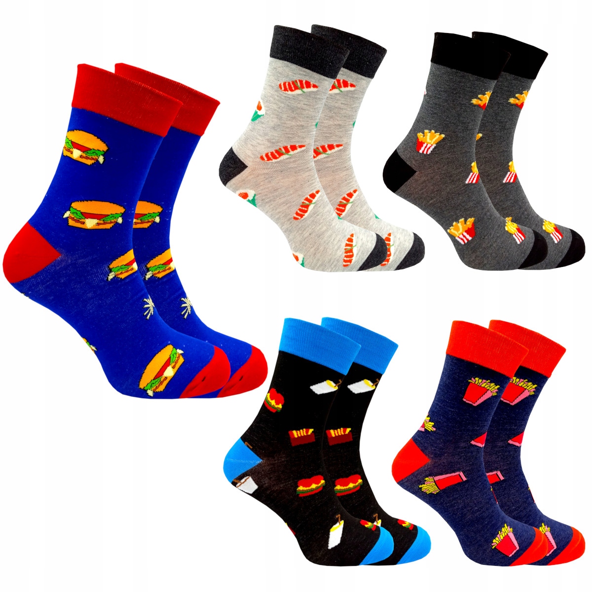 

Skarpety Męskie Śmieszne Wysokie Kolorowe 5 Pak