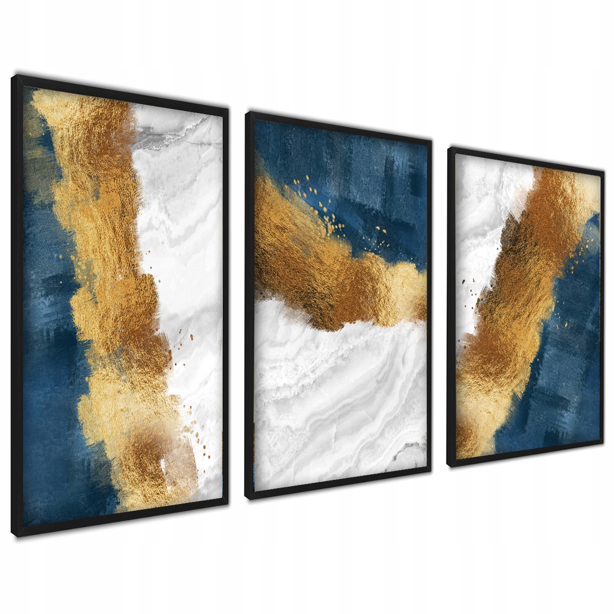 

3 Obrazy w ramach na ścianę Salon Abstrakcja 130cm