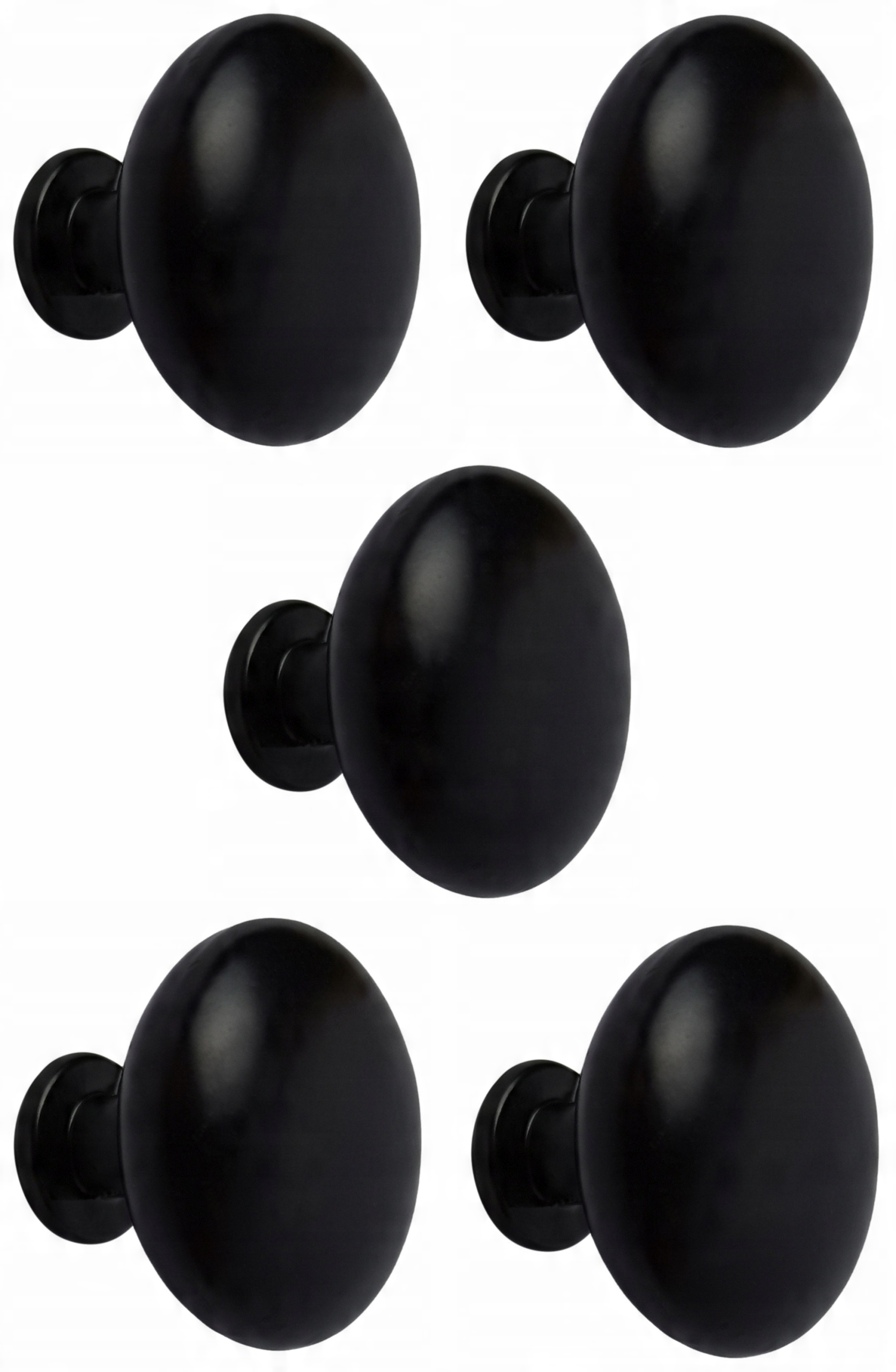 

5 x Gałka meblowa Metensia czarna 28mm 10%